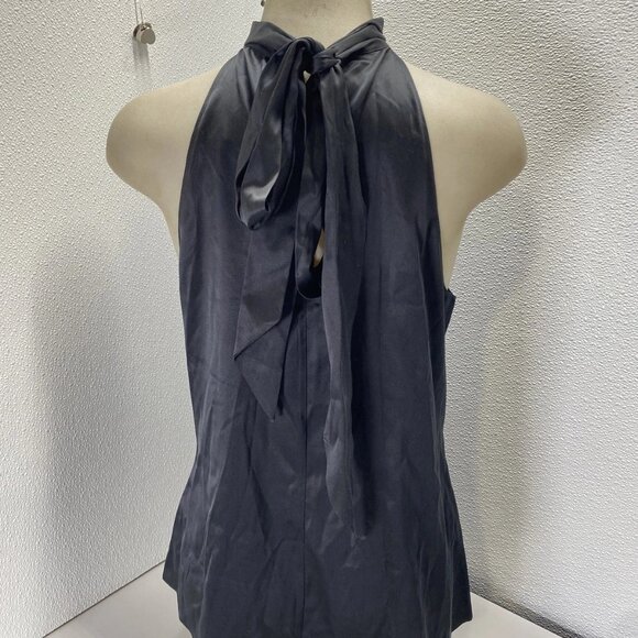 NEW RAMY BROOK Women’s Lori Silk High Neck Tank Top Blouse Black Size M - Picture 10 of 14